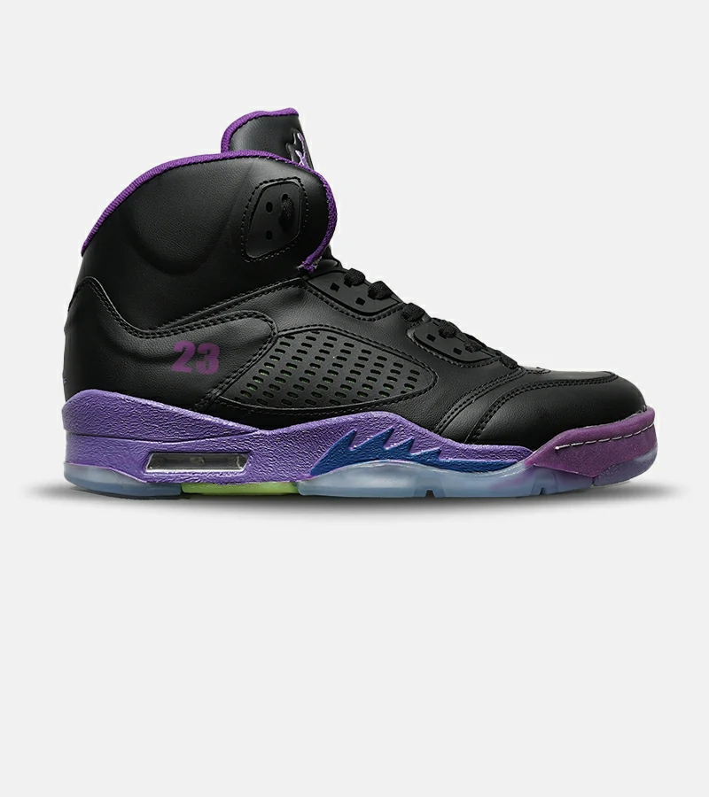 DSC08333.webp کتانی ساقدار مردانه مشکی بنفش Nike air jordan 5 مدل 8293 - Image 1