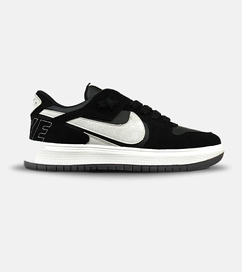 1-2 کفش کتانی بزرگ پا مشکی سفید NIKE AIR Jordan 1 مدل 8674 - Image 1