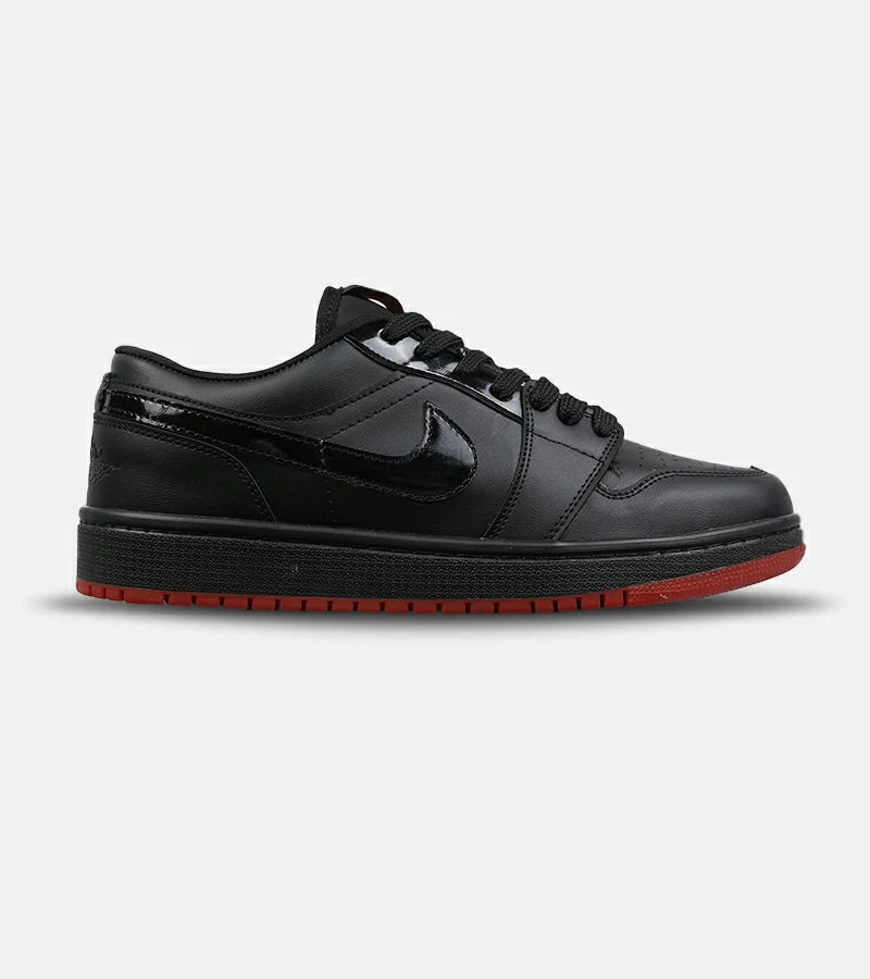 1-1 کفش کتانی مردانه و زنانه مشکی قرمز NIKE jordan 1 مدل 8776 - Image 1